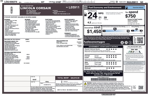1 image of 2022 Lincoln Corsair Standard