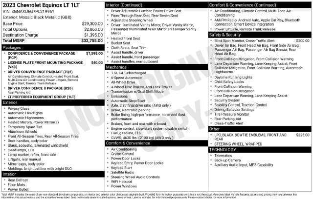 5 thumbnail image of  2023 Chevrolet Equinox LT