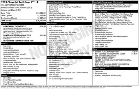 1 image of 2023 Chevrolet TrailBlazer LT