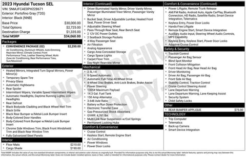 1 image of 2023 Hyundai Tucson SEL