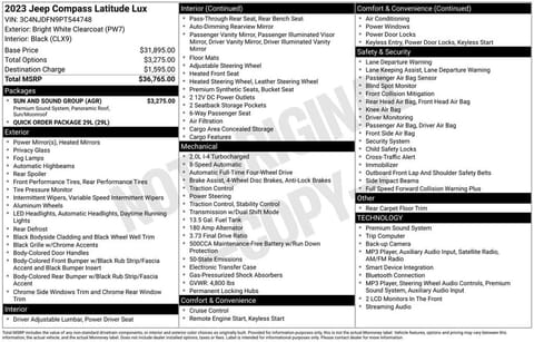 1 image of 2023 Jeep Compass Latitude Lux