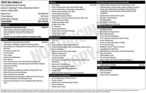 1 image of 2023 Kia Seltos S