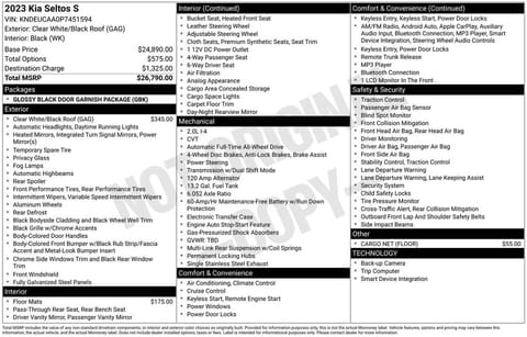 1 image of 2023 Kia Seltos S