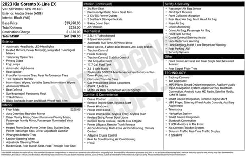 1 image of 2023 Kia Sorento X-Line EX