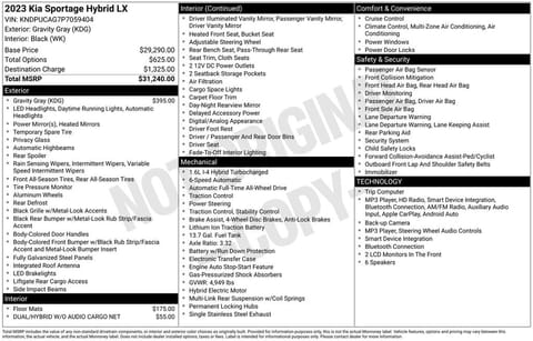1 image of 2023 Kia Sportage Hybrid LX