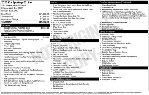 1 image of 2023 Kia Sportage X-Line