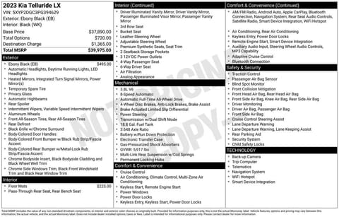 1 image of 2023 Kia Telluride LX