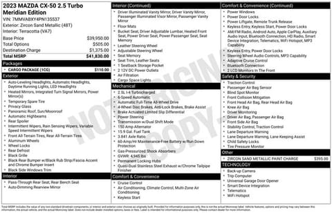 1 image of 2023 Mazda CX-50 2.5 Turbo Meridian Edition
