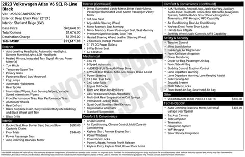 1 image of 2023 Volkswagen Atlas 3.6L V6 SEL R-Line