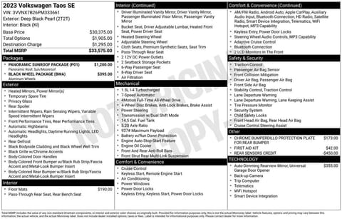 1 image of 2023 Volkswagen Taos 1.5T SE