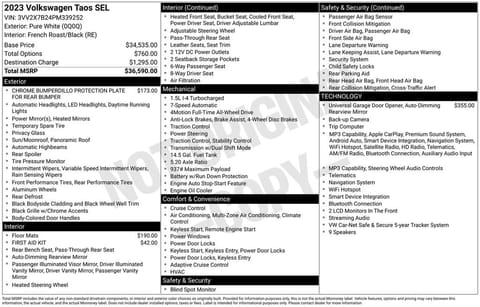 1 image of 2023 Volkswagen Taos 1.5T SEL