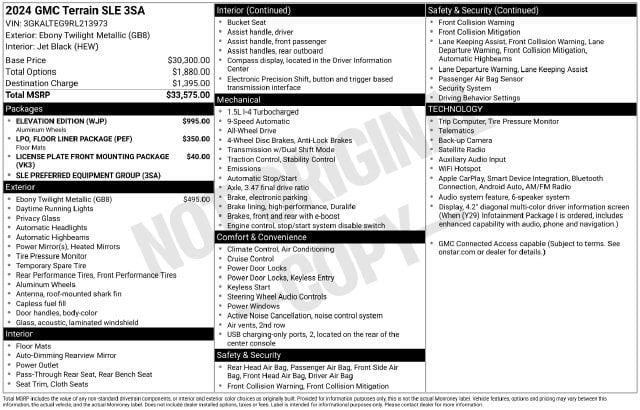 2 thumbnail image of  2024 GMC Terrain SLE