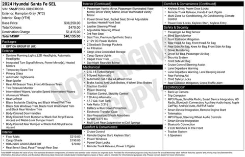 1 image of 2024 Hyundai Santa Fe SEL