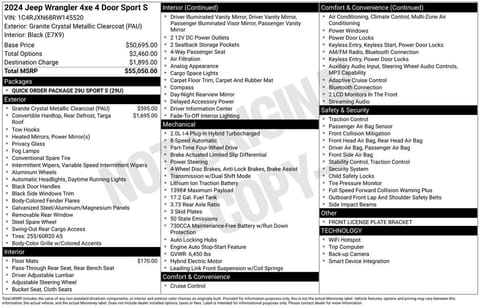 1 image of 2024 Jeep Wrangler Sport S 4xe