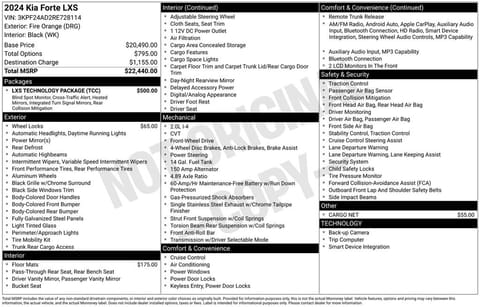 1 image of 2024 Kia Forte LXS