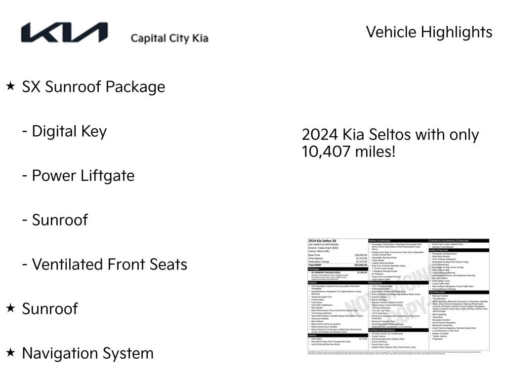3 thumbnail image of  2024 Kia Seltos SX