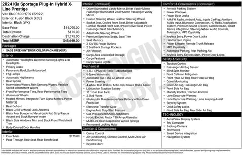1 image of 2024 Kia Sportage Plug-In Hybrid X-Line Prestige