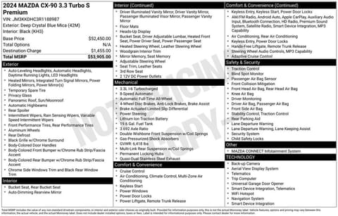 1 image of 2024 Mazda CX-90 3.3 Turbo S Premium
