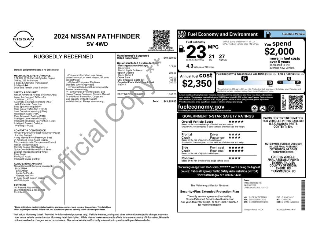 3 thumbnail image of  2024 Nissan Pathfinder SV