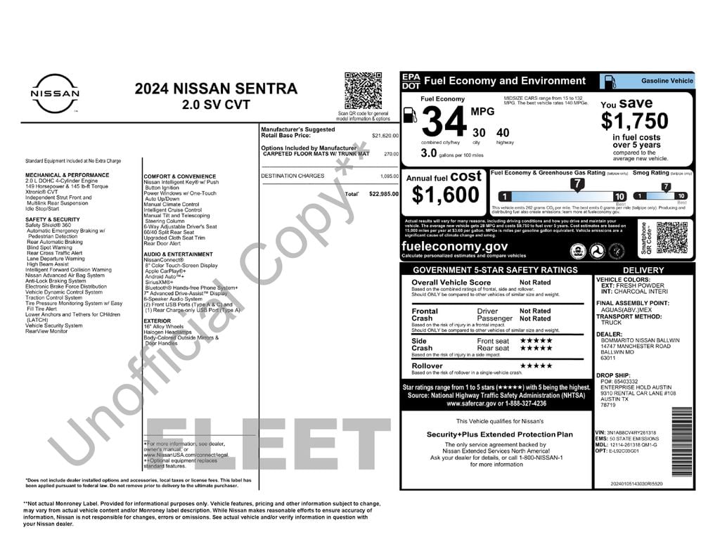 27 thumbnail image of  2024 Nissan Sentra SV
