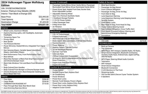 1 image of 2024 Volkswagen Tiguan 2.0T Wolfsburg Edition