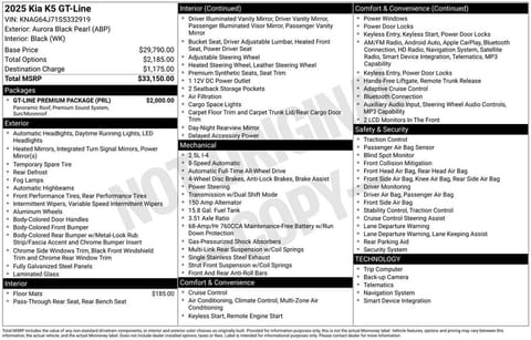 1 image of 2025 Kia K5 GT-Line
