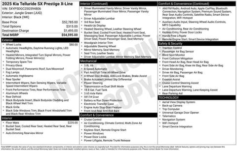 1 image of 2025 Kia Telluride SX-Prestige X-Line