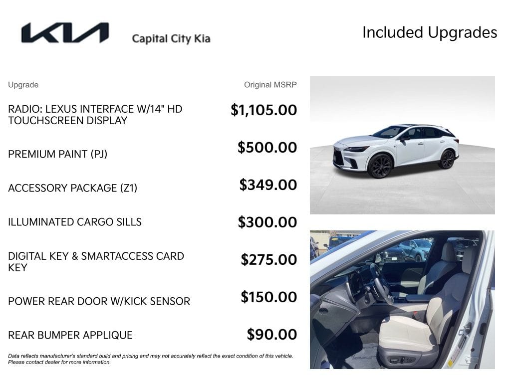 4 thumbnail image of  2025 Lexus RX 350 F SPORT Design