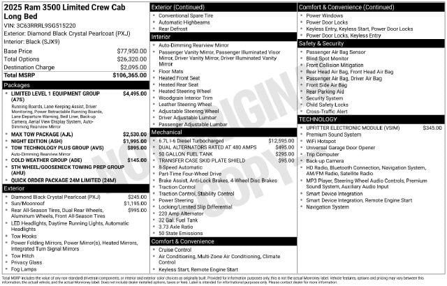 5 thumbnail image of  2025 Ram 3500 Limited