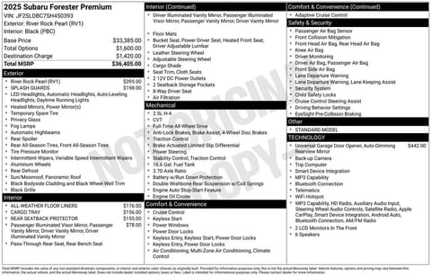 1 image of 2025 Subaru Forester Premium