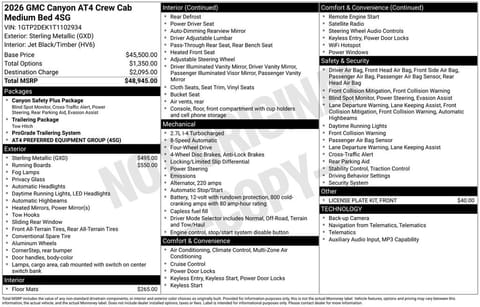 1 image of 2026 GMC Canyon AT4