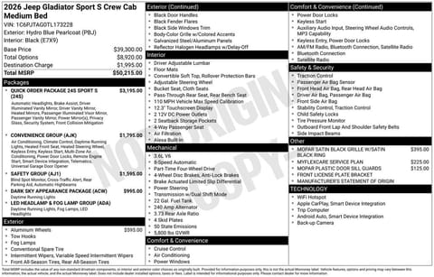 2026 Jeep Gladiator Sport S