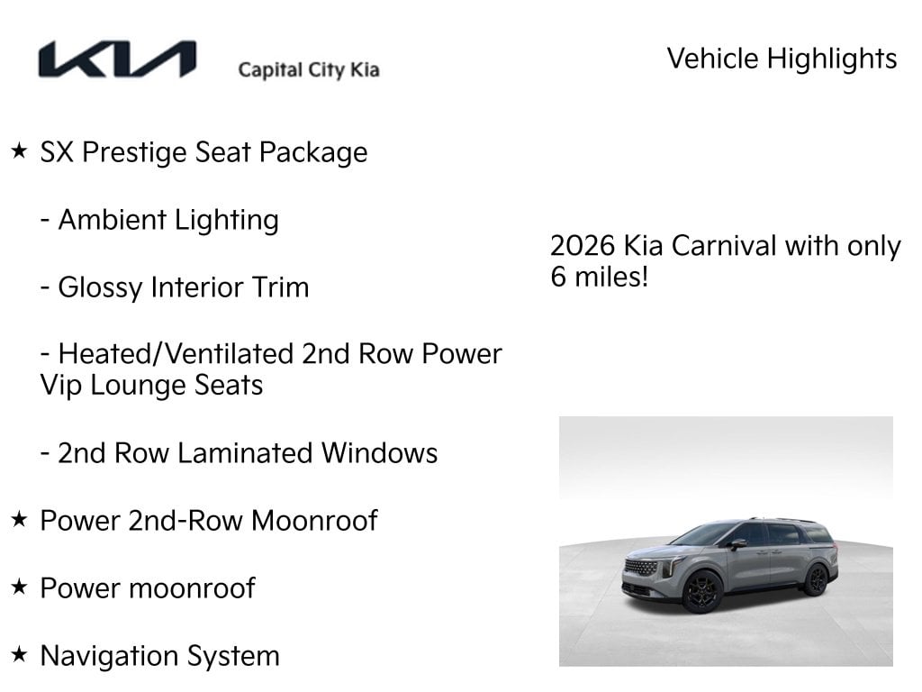 8 thumbnail image of  2026 Kia Carnival Hybrid SX Prestige
