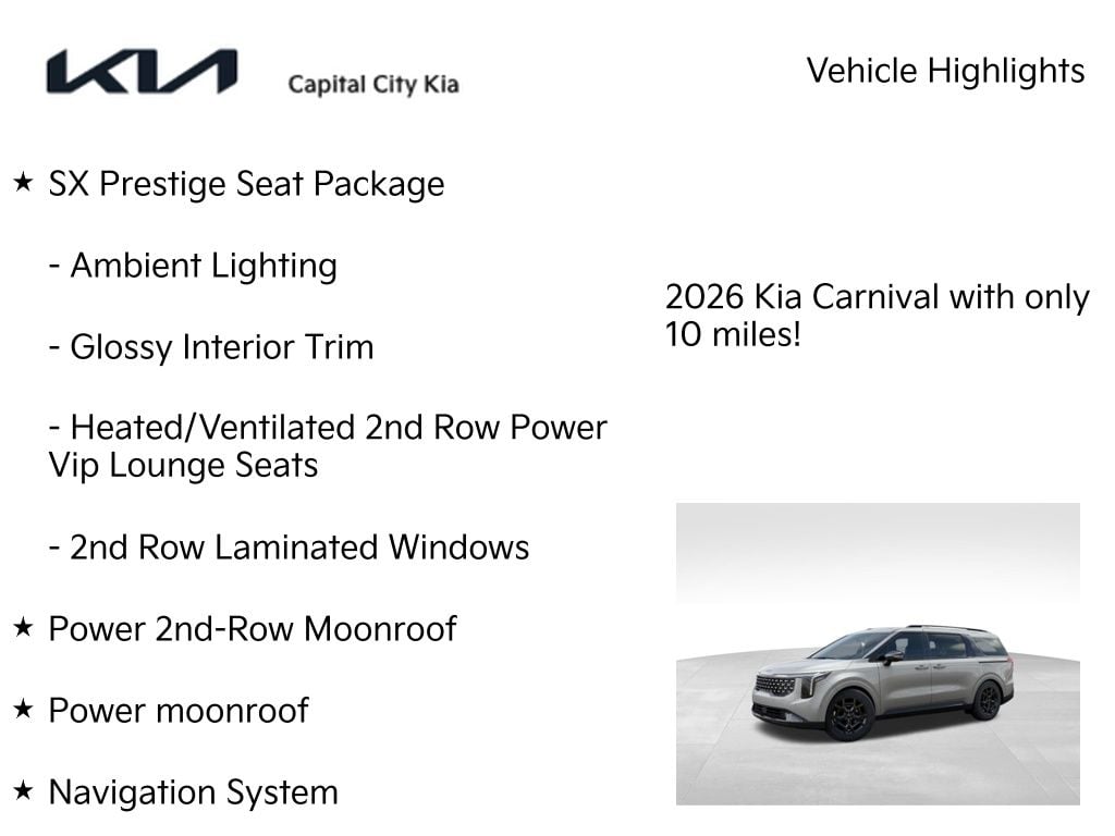 8 thumbnail image of  2026 Kia Carnival Hybrid SX Prestige