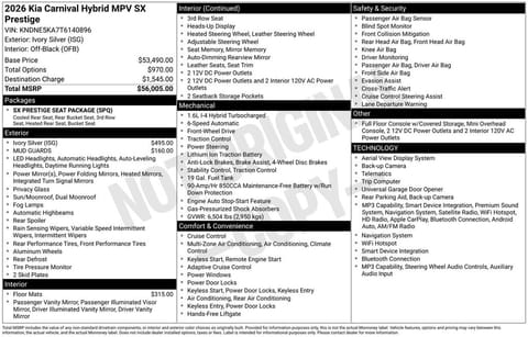 1 image of 2026 Kia Carnival Hybrid SX Prestige