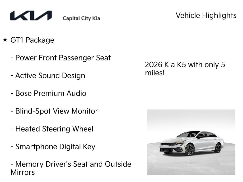 2 thumbnail image of  2026 Kia K5 GT