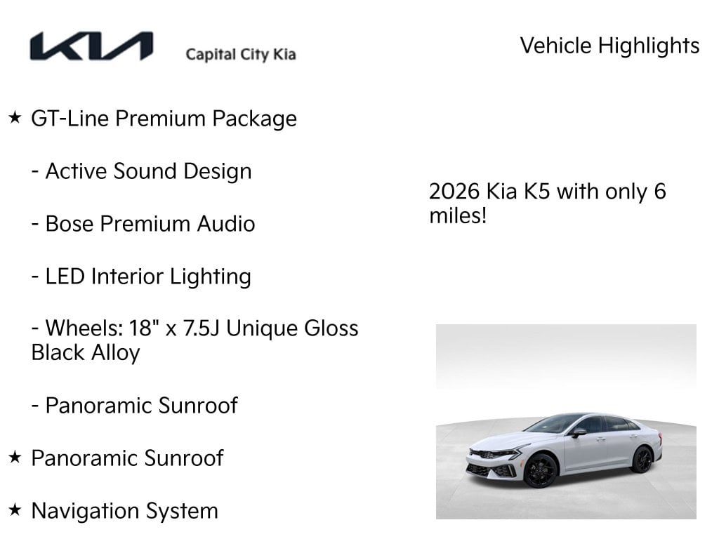 8 thumbnail image of  2026 Kia K5 GT-Line
