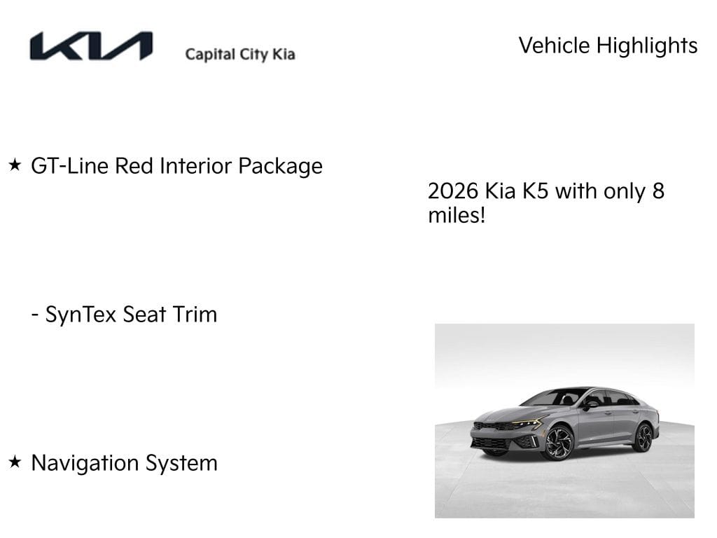 2 thumbnail image of  2026 Kia K5 GT-Line