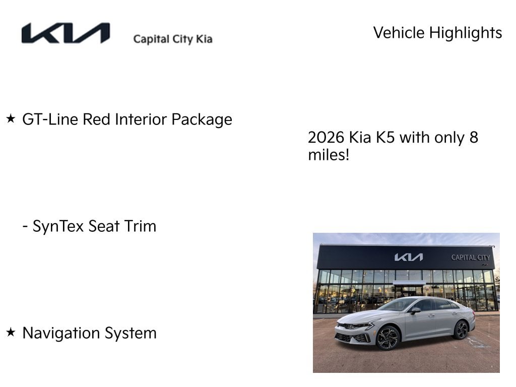 7 thumbnail image of  2026 Kia K5 GT-Line