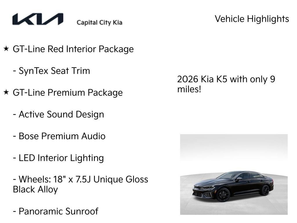 7 thumbnail image of  2026 Kia K5 GT-Line