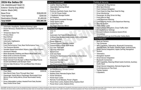 1 image of 2026 Kia Seltos EX