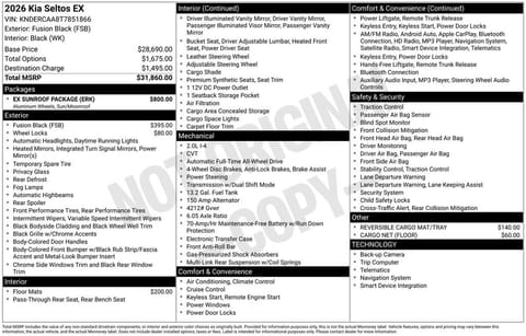 1 image of 2026 Kia Seltos EX