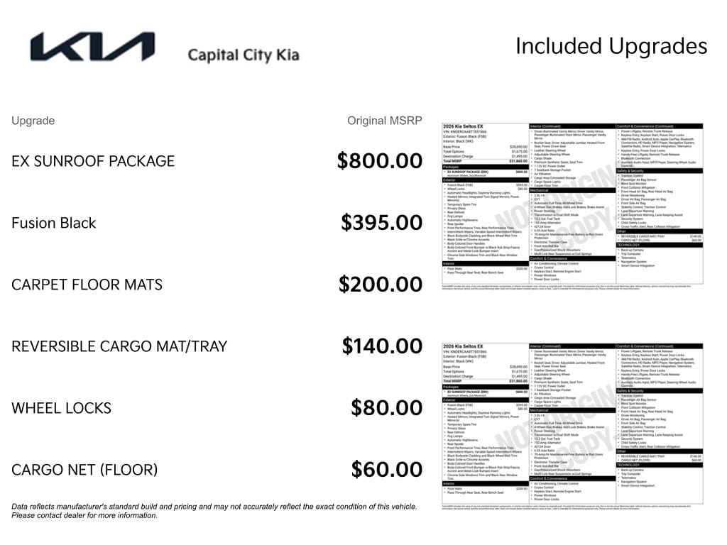 2 thumbnail image of  2026 Kia Seltos EX