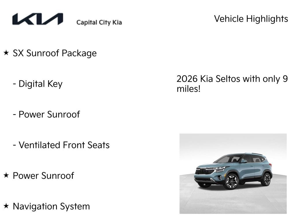 2 thumbnail image of  2026 Kia Seltos SX