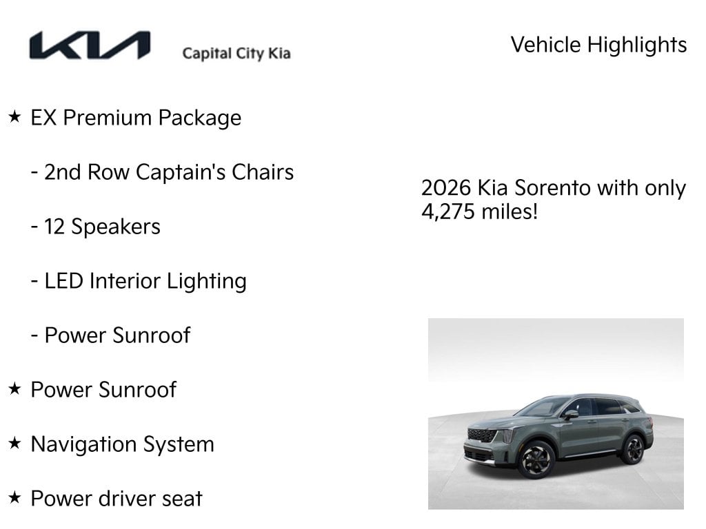 7 thumbnail image of  2026 Kia Sorento Plug-In Hybrid EX