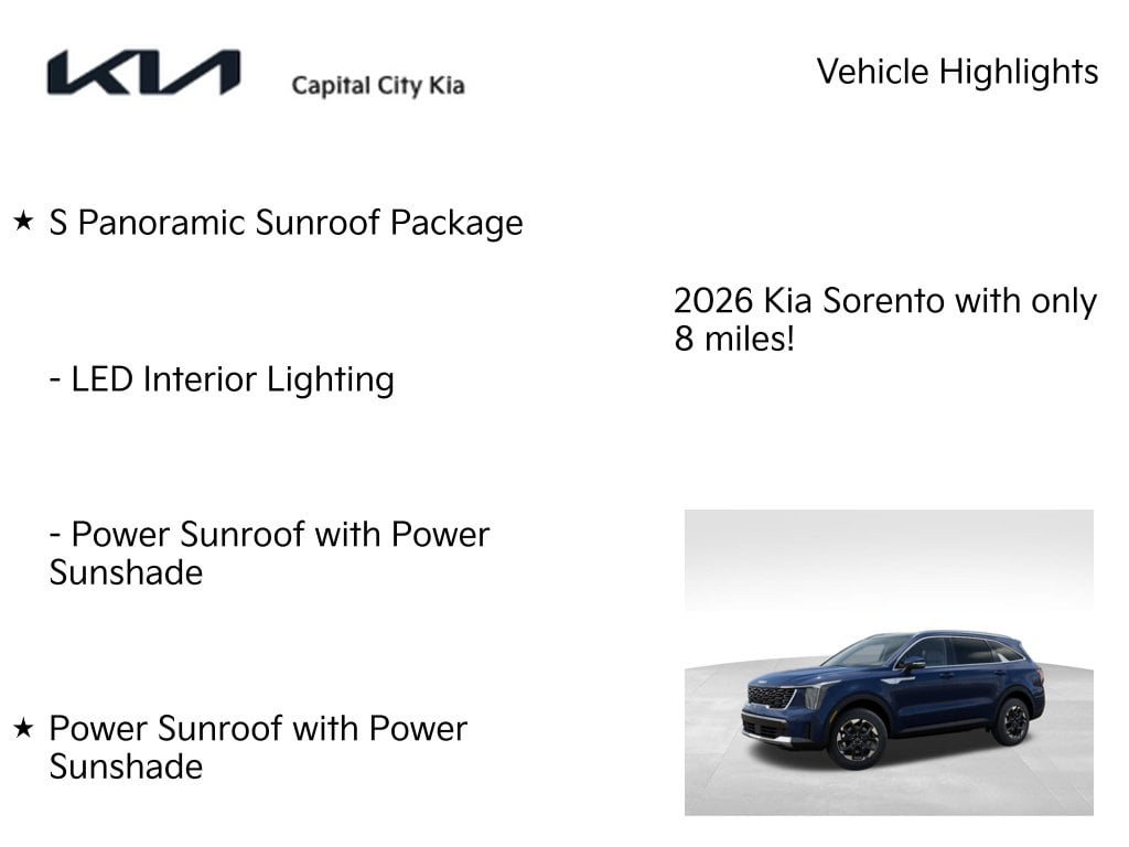 7 thumbnail image of  2026 Kia Sorento S