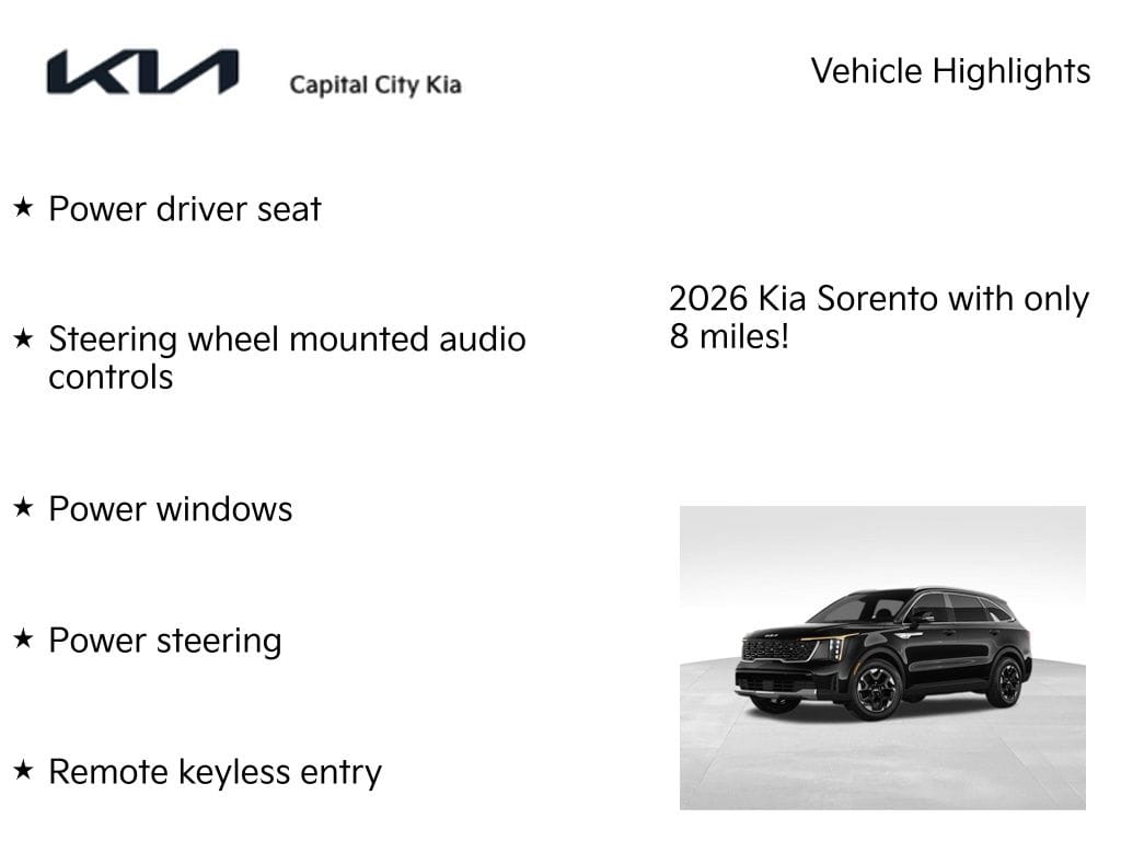 2 thumbnail image of  2026 Kia Sorento S