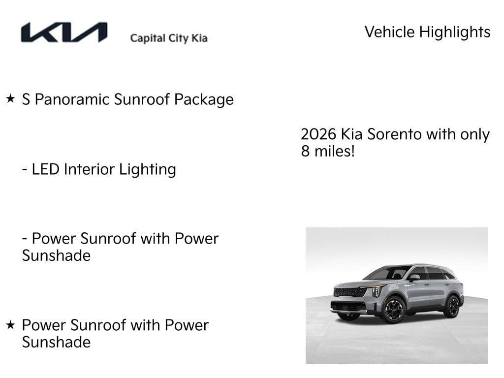 2 thumbnail image of  2026 Kia Sorento S