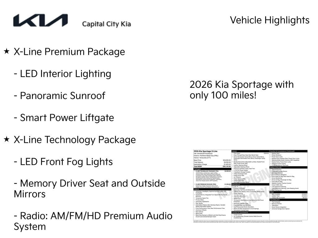 3 thumbnail image of  2026 Kia Sportage X-Line
