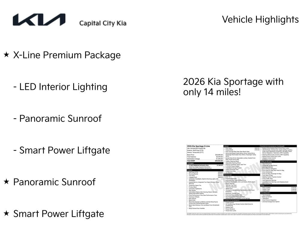 3 thumbnail image of  2026 Kia Sportage X-Line